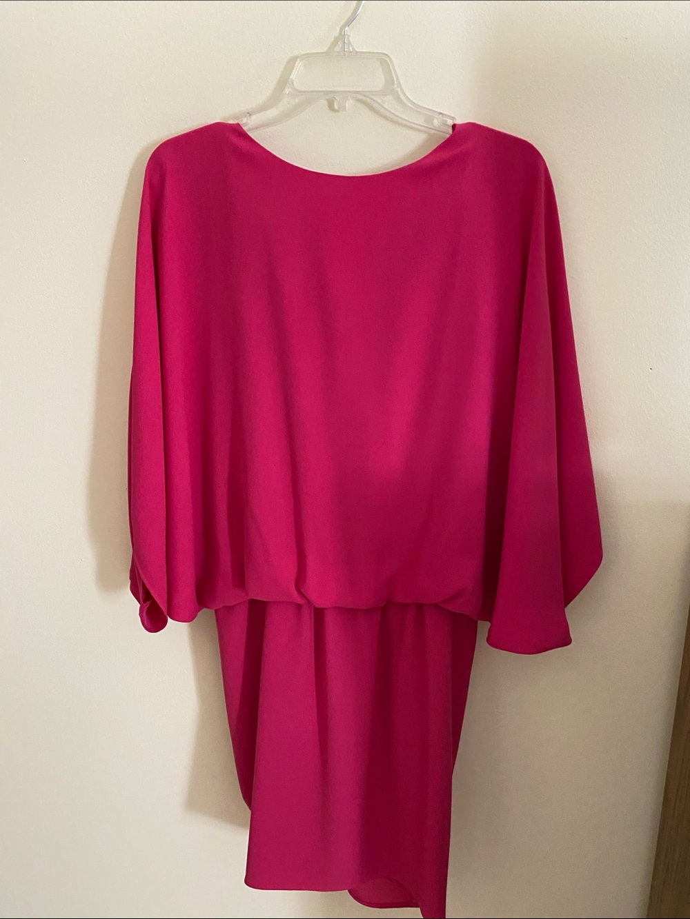 Trina Turk Hot Pink Draped Mini Dress